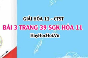 Giải bài 3 trang 39 Hoá 11 SGK Chân trời sáng tạo
